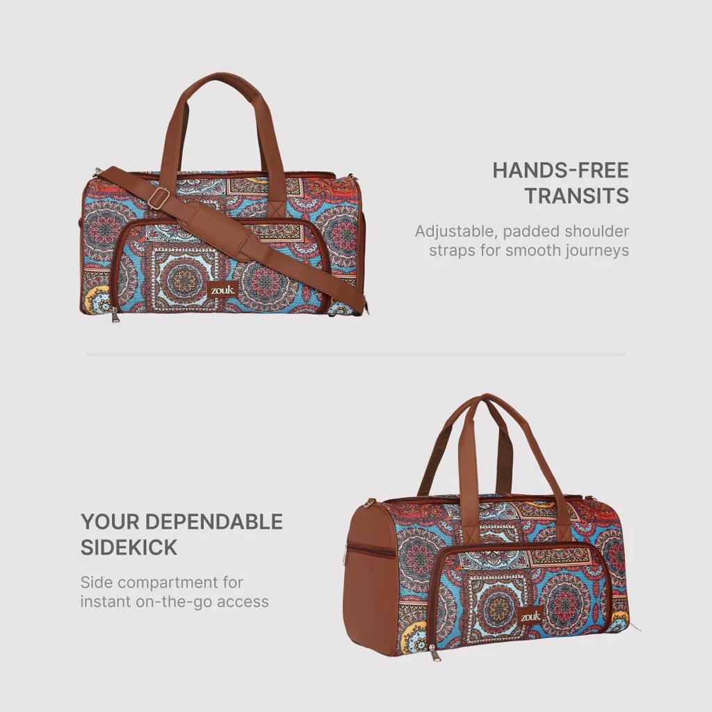 Multicolor Mandala Print Weekender Duffle Bag — photo 5
