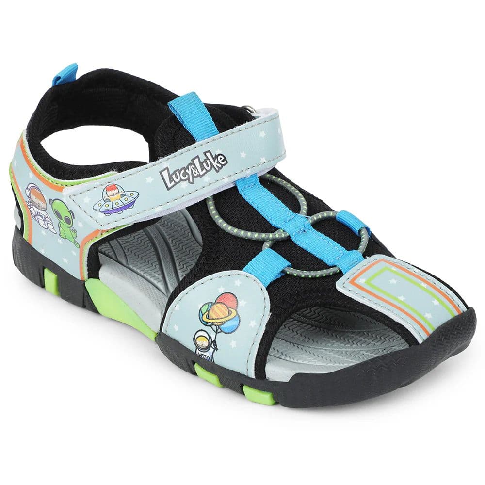 Lucy & Luke Grey Casual Sandal For Kids ZOOT-1 By Liberty