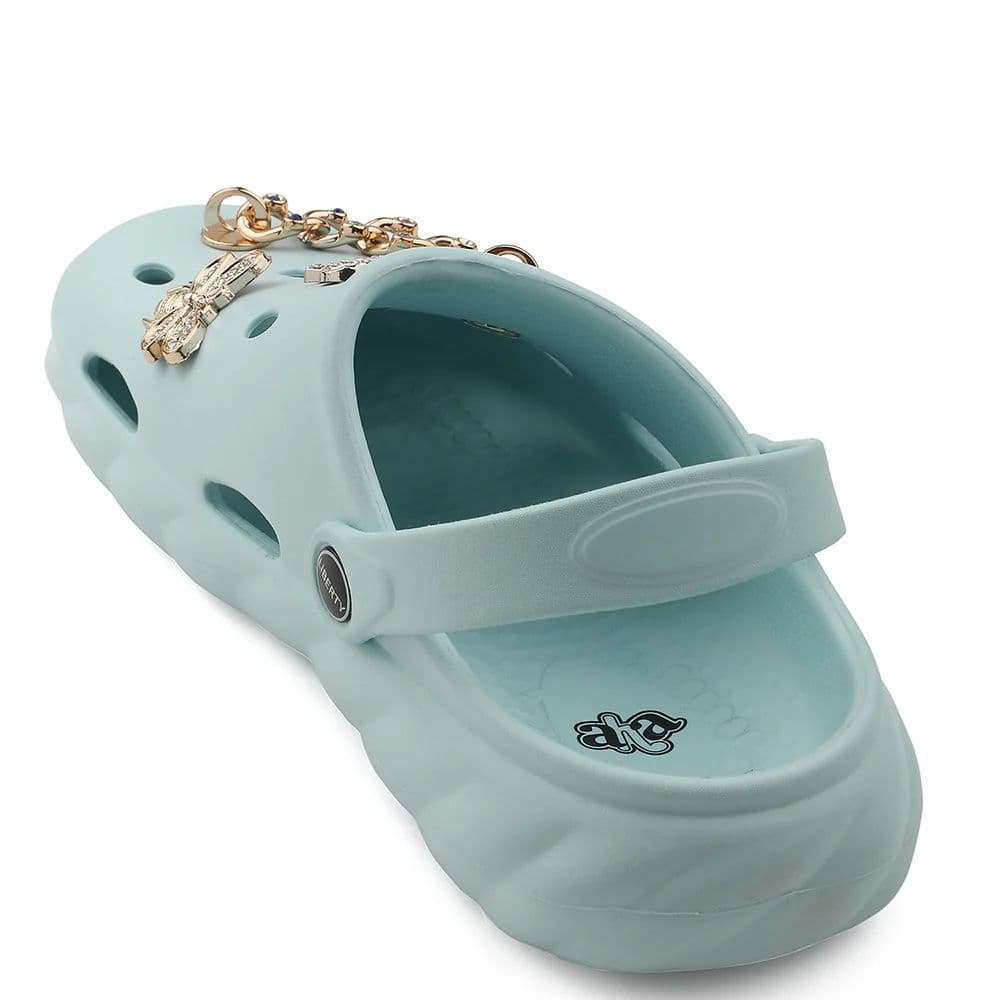 A-HA Sky Blue Slingback Clogs For Women BEACHWALKL By Liberty — photo 4