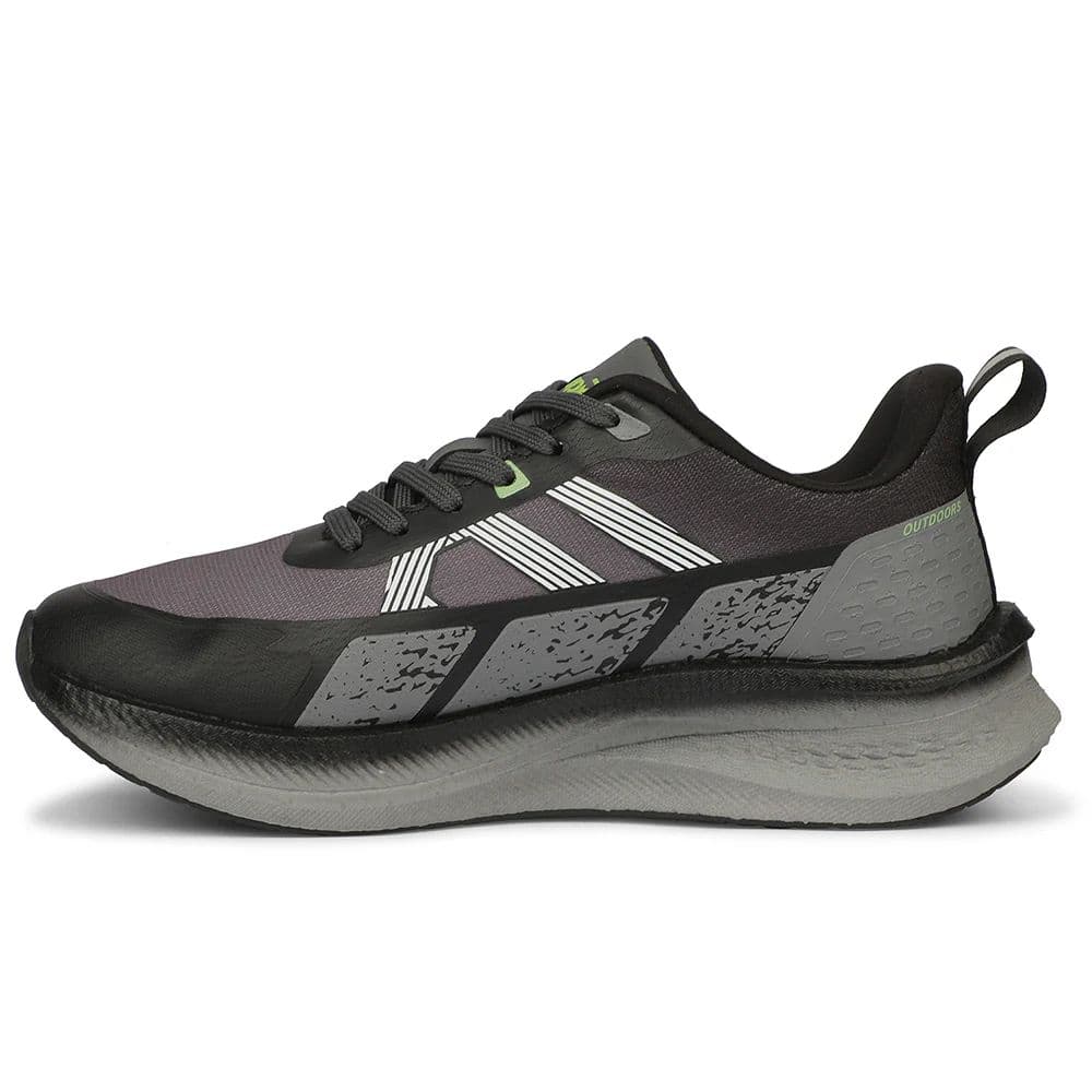 Leap7X ZLP-XM-20 Black Sports Lacing Running Shoes for Men by Liberty — photo 5