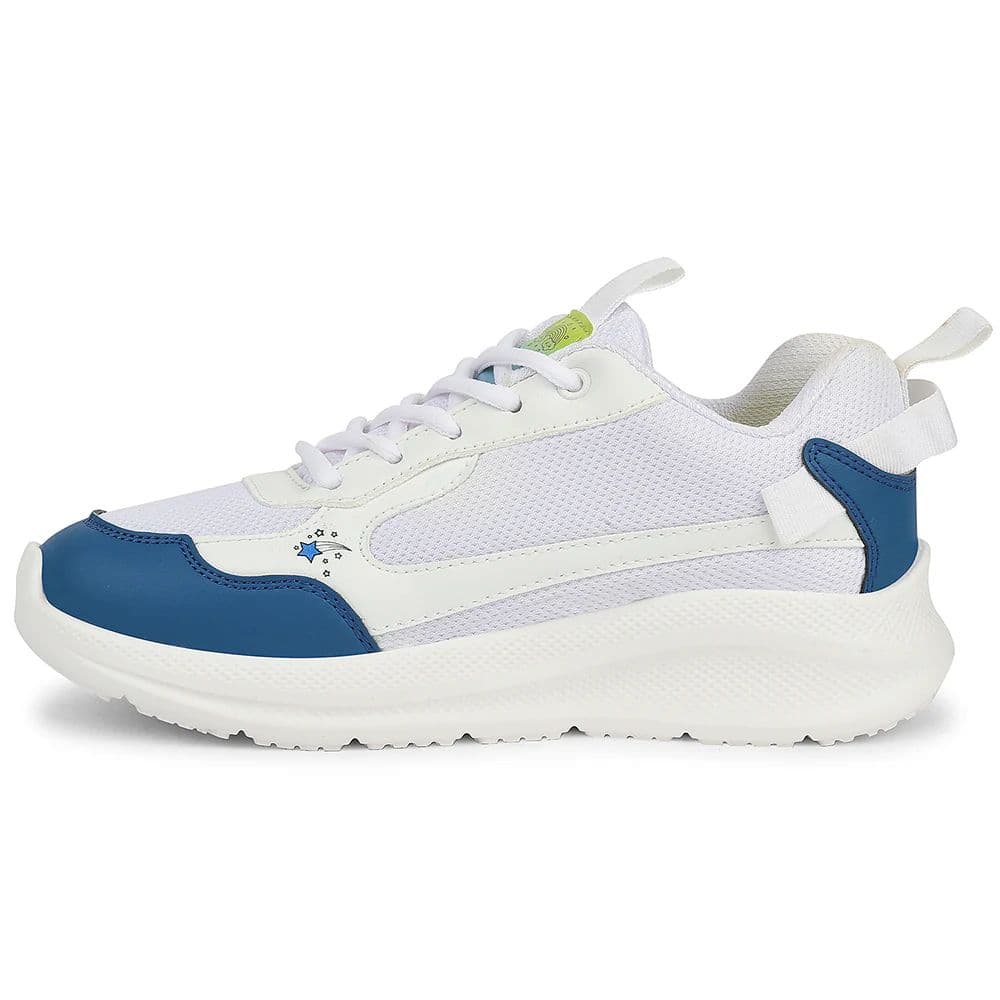 Leap7x White Sports Lacing Running Shoes For Kids RYAN-1L By Liberty — photo 3