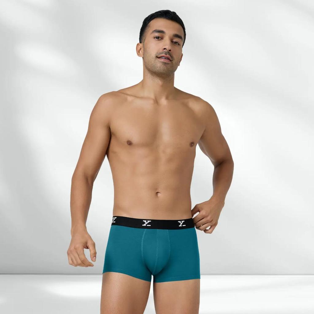 Super Combed Cotton-Modal Trunks - Aqua Blue — photo 3