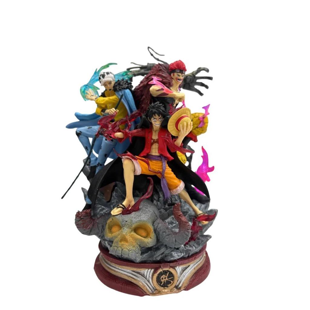 “Three Captains” Collectible Statue (33cm) — Luffy, Law & Kid Wano Country Arc Figure