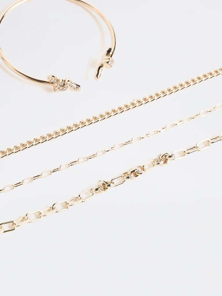 Westside Accessories Gold Knot Stack Bracelets - Pack of 4 — photo 3