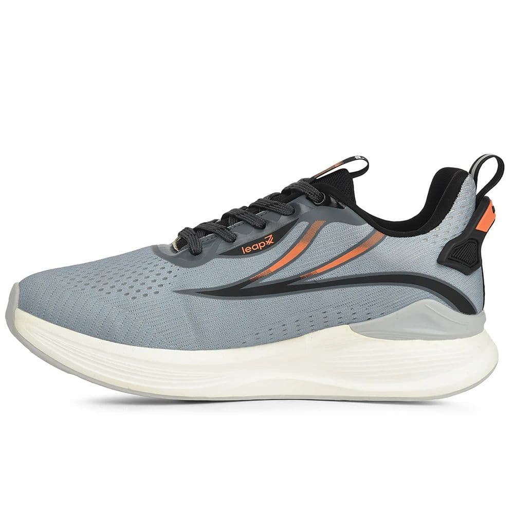 Leap7x Grey Sports Lacing Running Shoes For Men DARIO By Liberty — photo 3