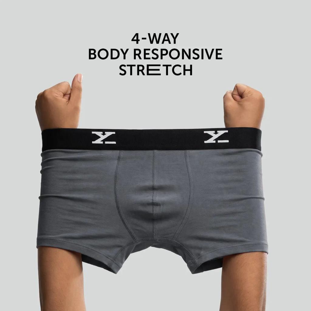 Super Combed Cotton-Modal Trunks - Charcoal Grey — photo 2
