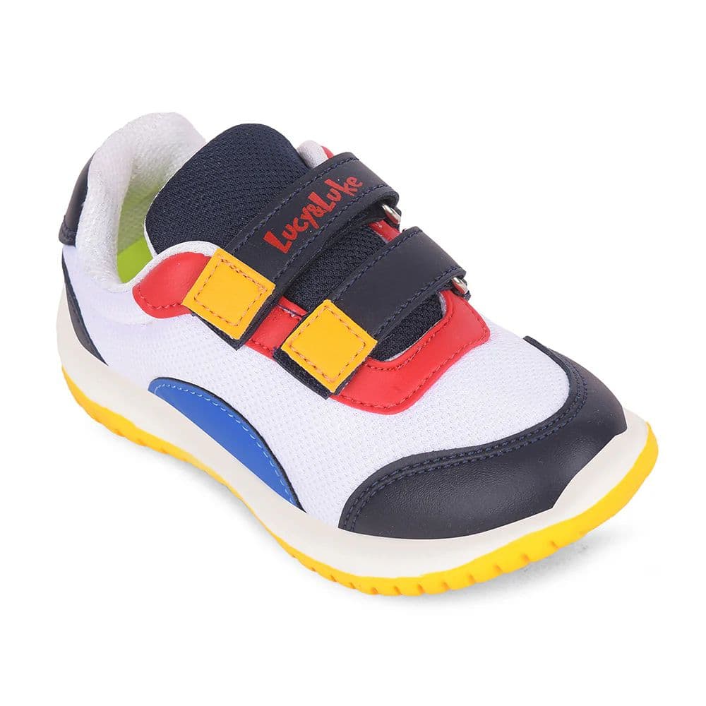 Lucy & Luke White Casual Non Lacing Walking Shoes for Kids JAMIE-K1E By Liberty — 5C/22 / White