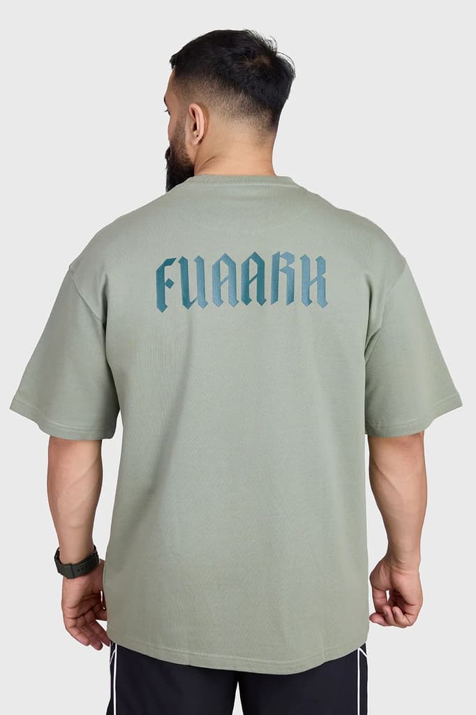 Regime Oversized T-shirts Sage Green — photo 5