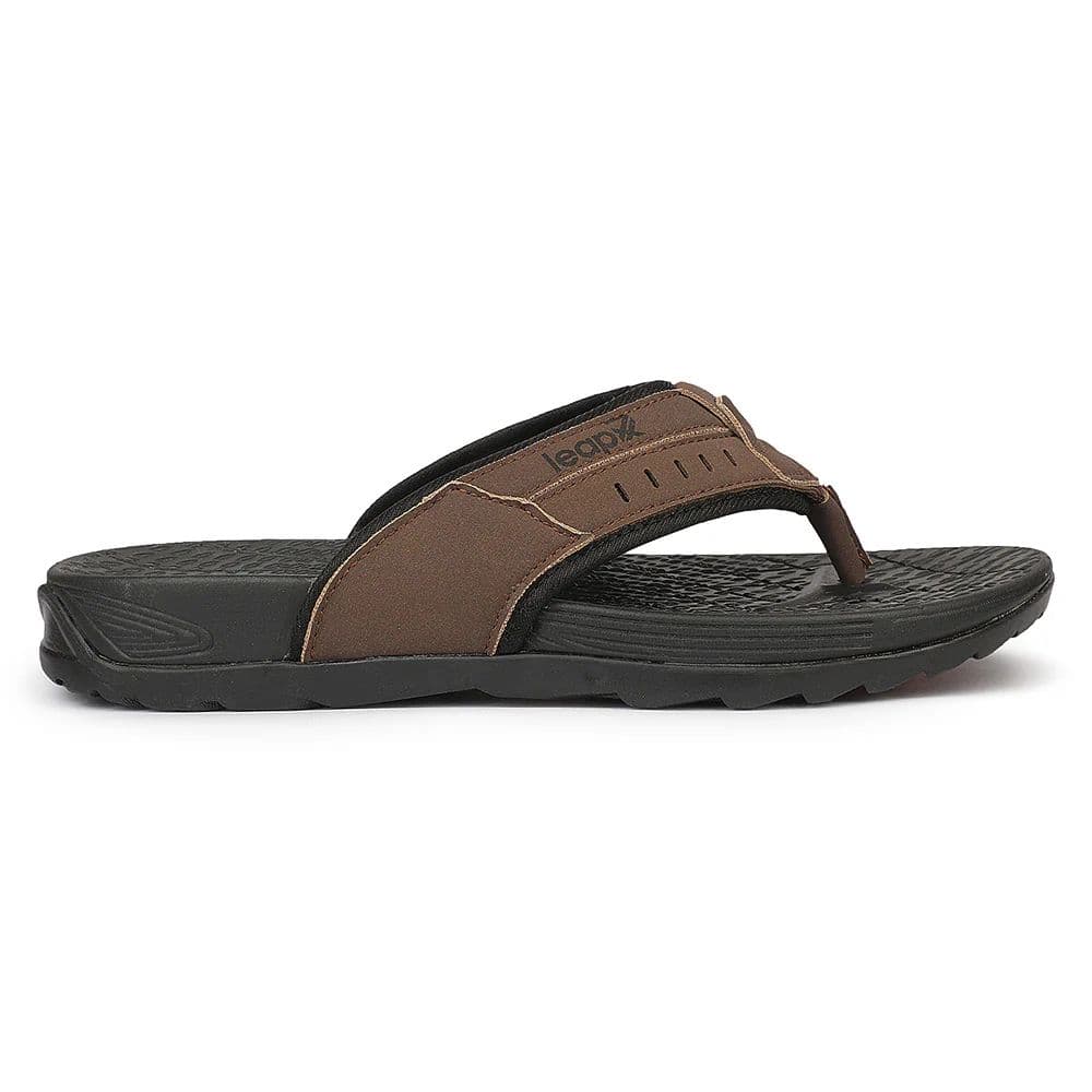 Leap7X VELOCITY-1 EVA Brown Casual Slippers for Men by Liberty — photo 2