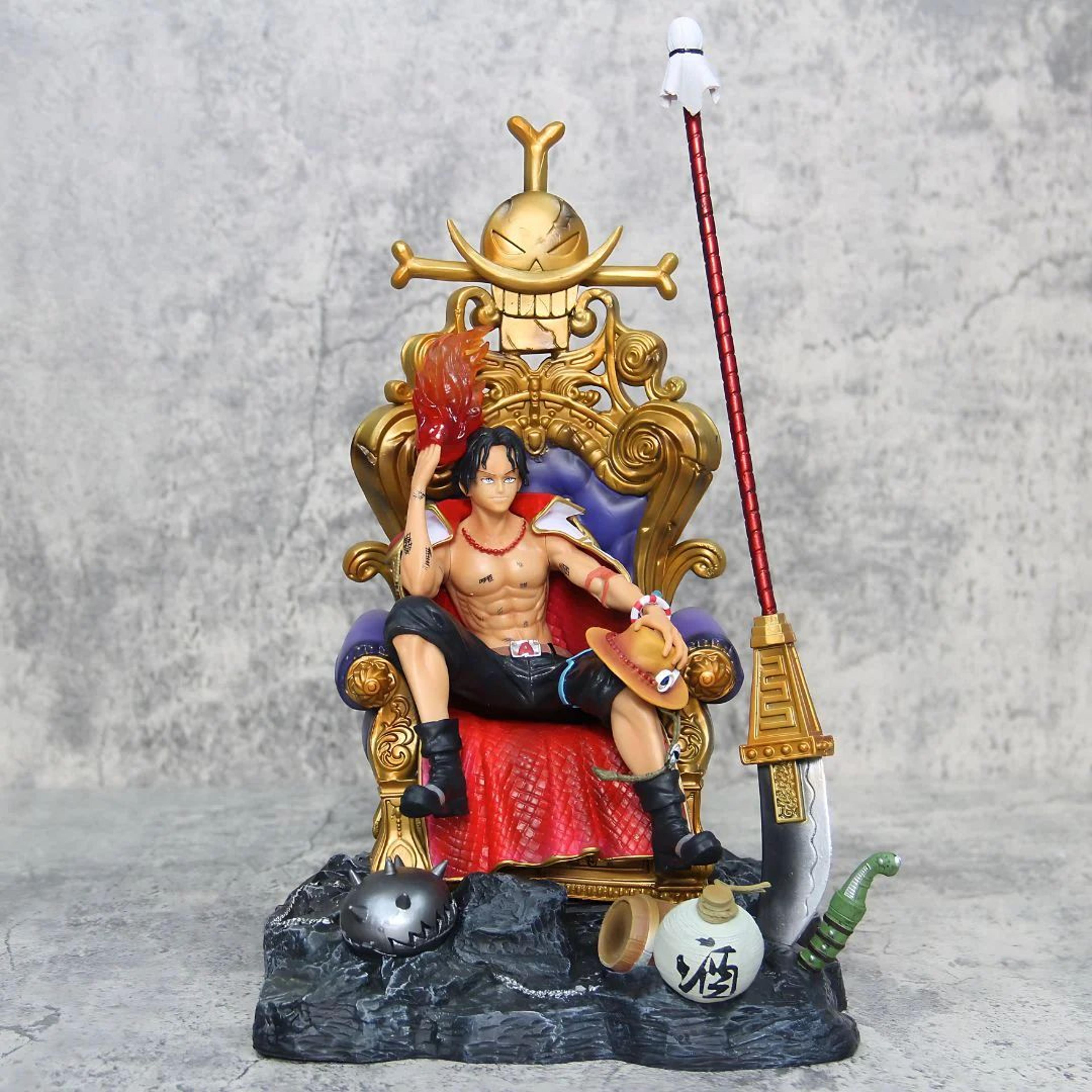 Ace on The Throne Figure | One Piece Portgas D. Ace Figurine