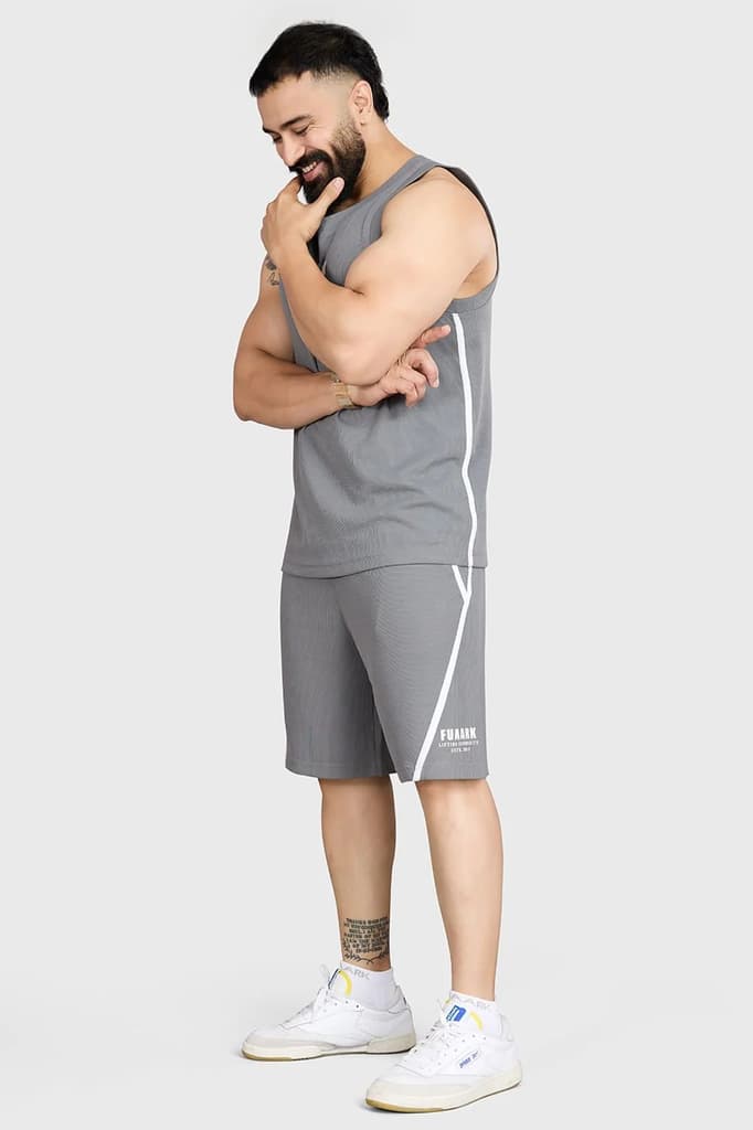 Drip Oversized Shorts Dark Grey — photo 6