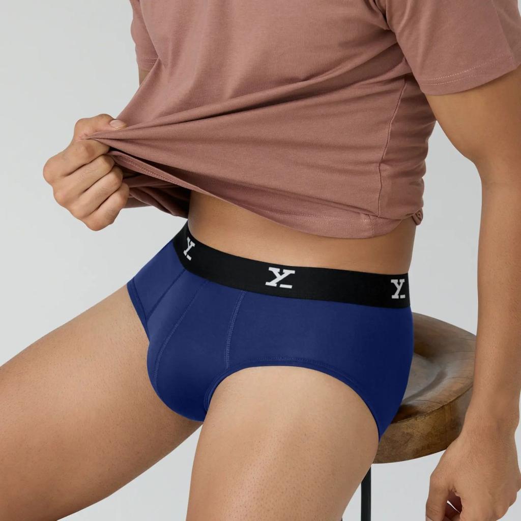 Super Combed Cotton-Modal Briefs - Imperial Blue