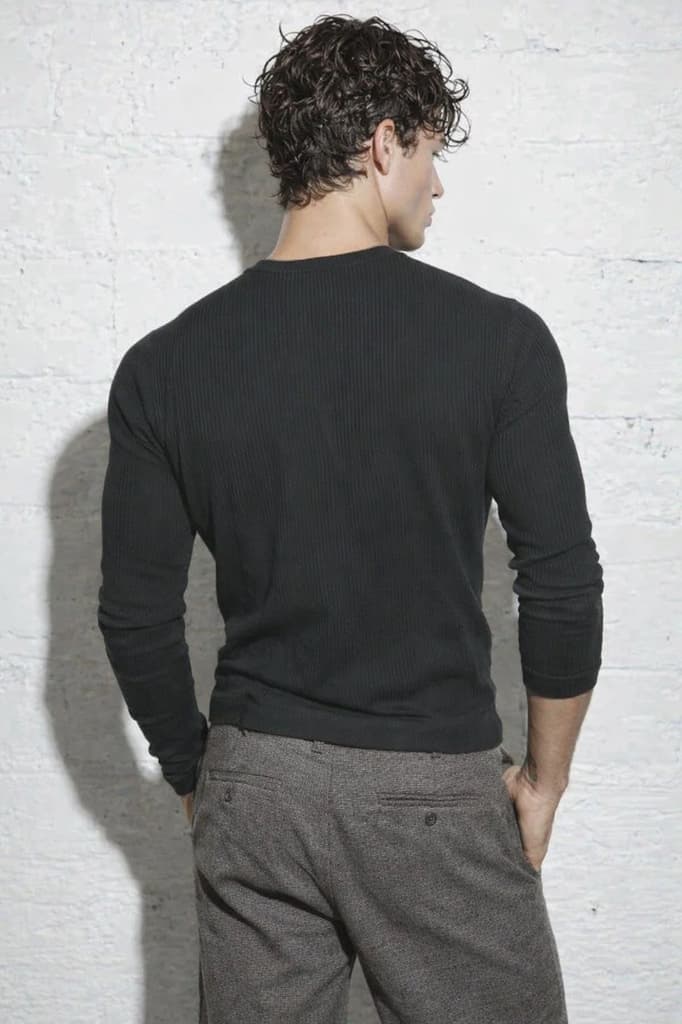 Fine Rib Henley Full Sleeve Tee — photo 8