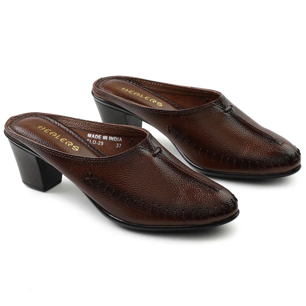 Healers Tan Casual Block Heels For Women TLO-29 By Liberty — photo 5