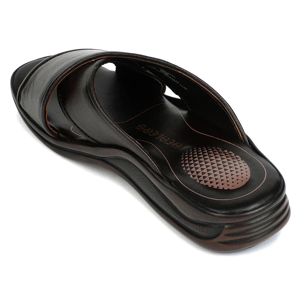 Healers Brown Formal Slip on Slippers for Men 2013-121 by Liberty — photo 4