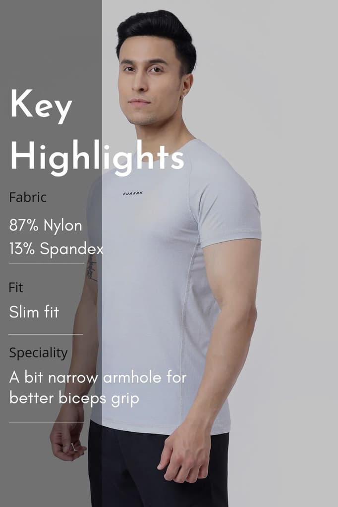 Blaze Nylon T-shirt Light Grey — photo 7