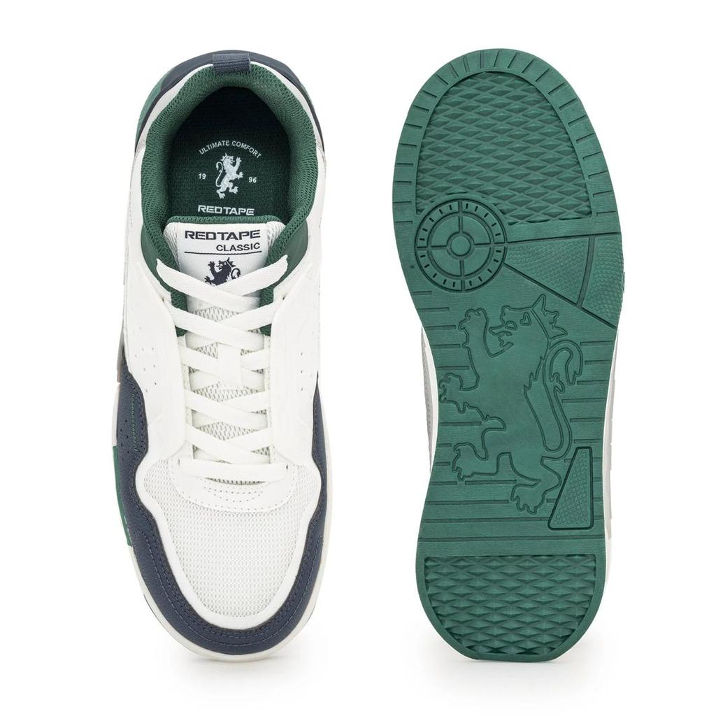 Sneakers for Men in White and Green | Lifestyle Shoes — photo 5