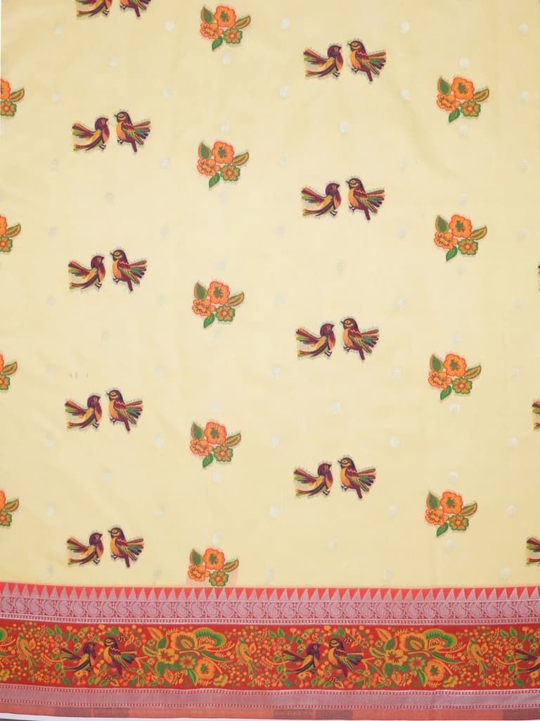 Mimosa Women's Woven Design Banarasi Style Art Silk Saree With Blouse Piece : SA00001992YLWFREE — photo 7