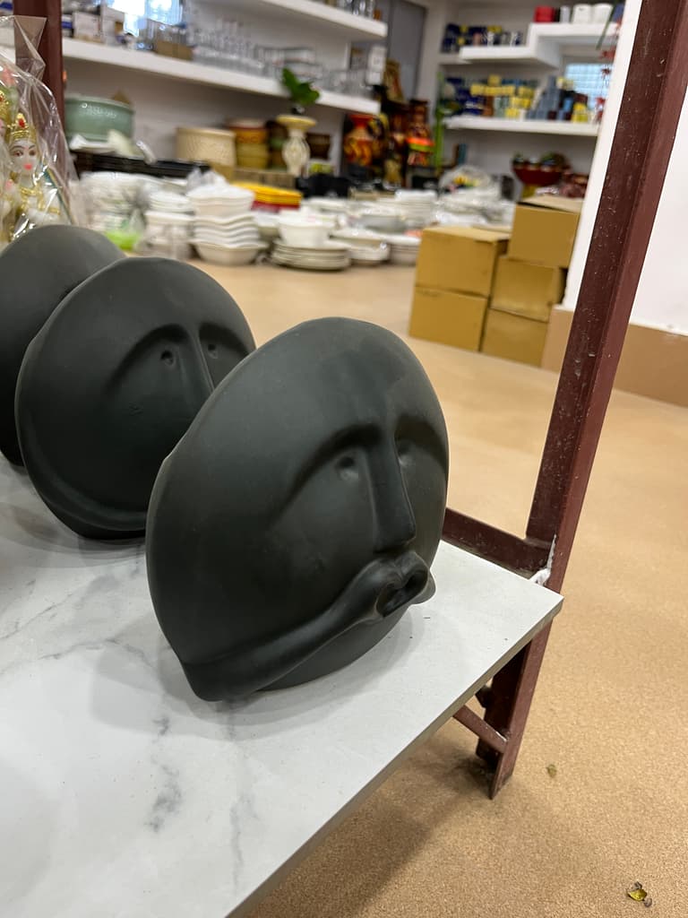 Black Face Mask | Mask | Ceramic | Black