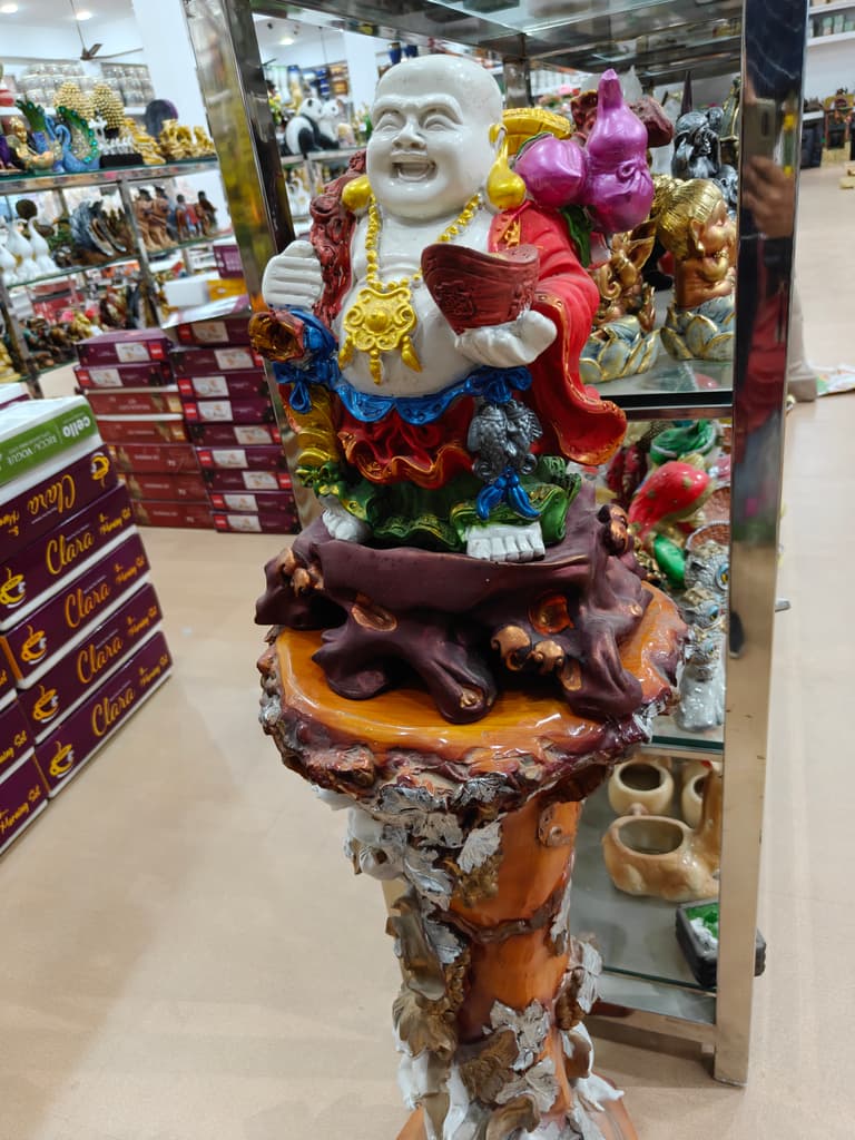 Buddha Statue | Wooden | Gold | Decorative