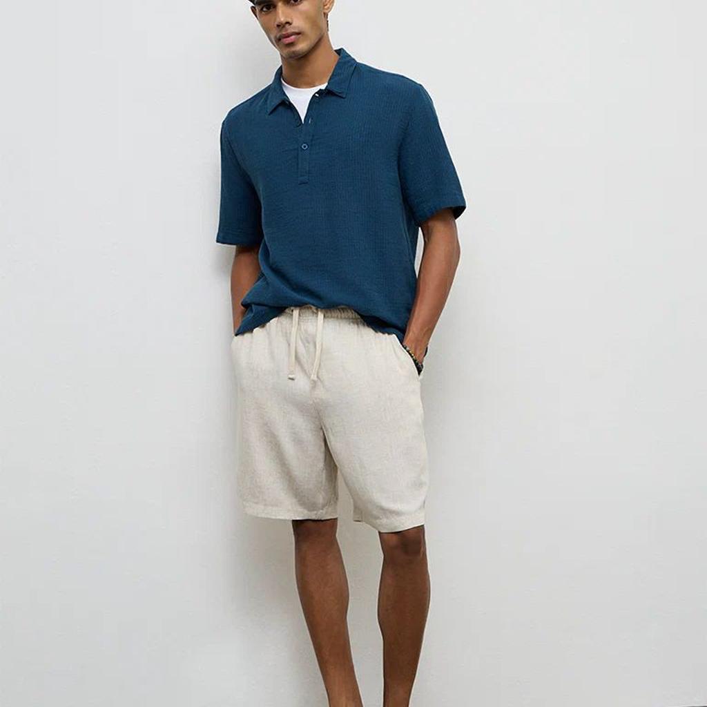 ETA Off-White Relaxed-Fit Mid-Rise Shorts