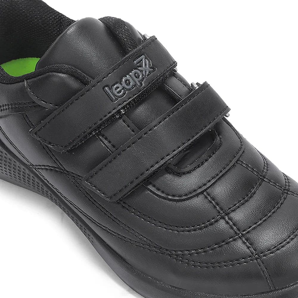 Lucy & Luke Black Casual Non Lacing Uniform School Shoes For Kids FUNRUN-E By Liberty — photo 7