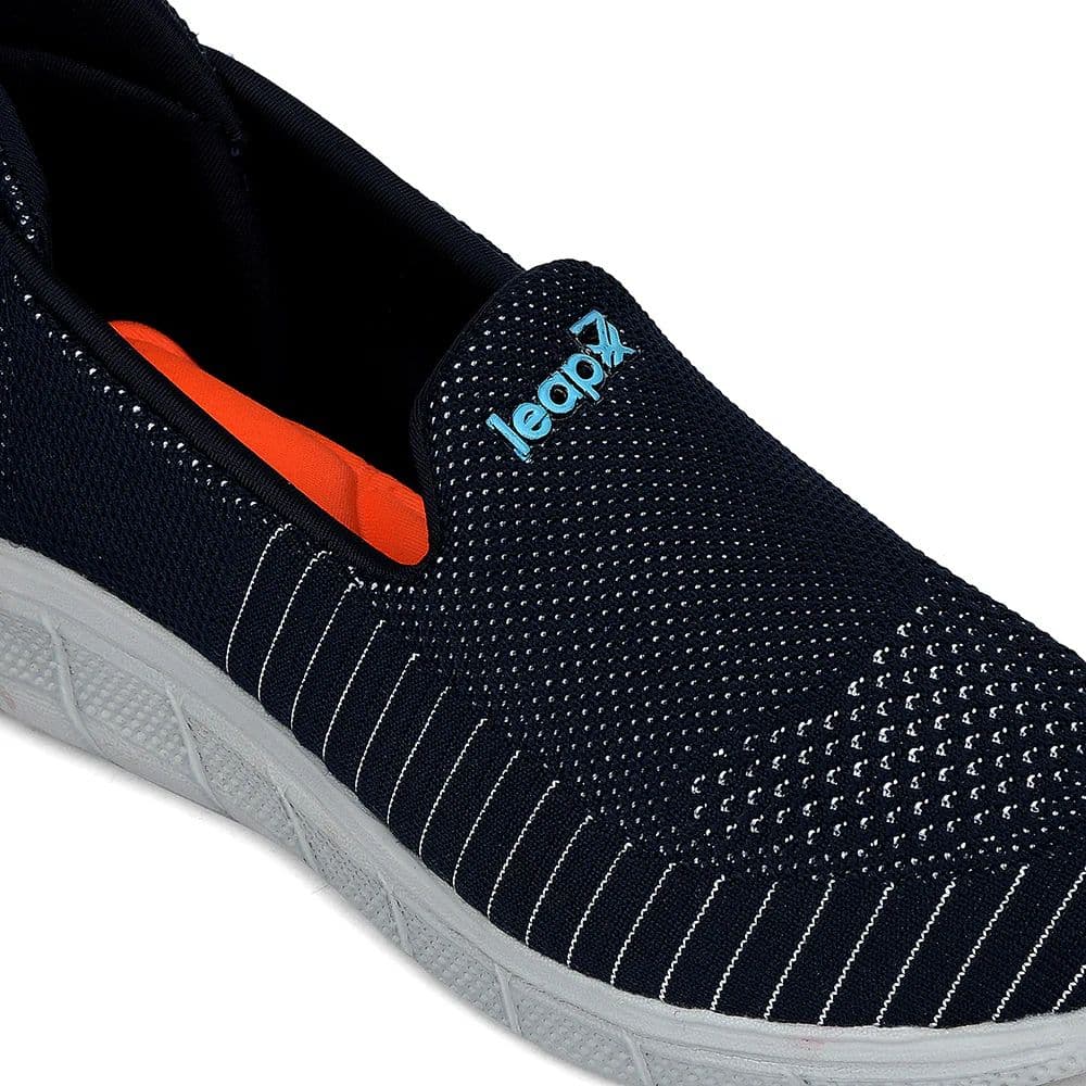 Leap7x Navy Blue Sports Non Lacing Walking Shoes For Women GHD-8 By Liberty — photo 4
