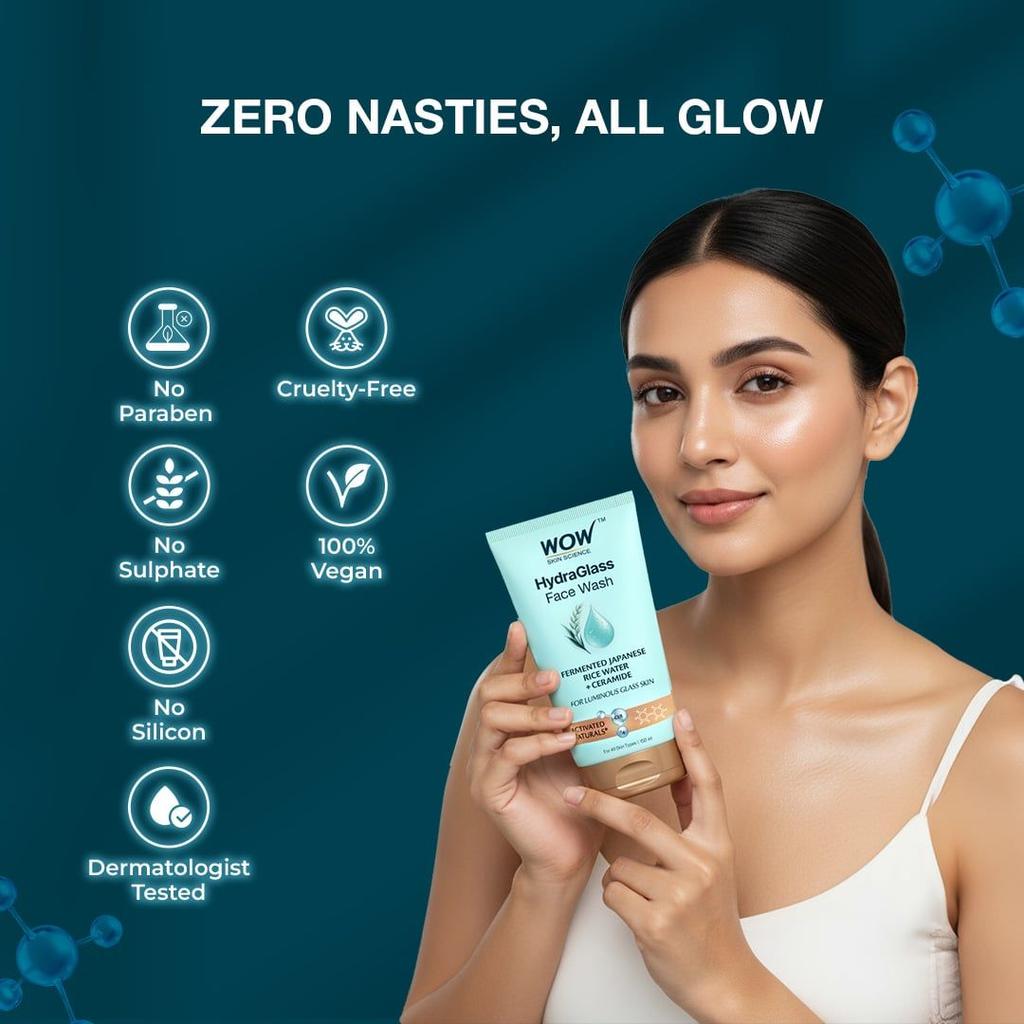 Hydra Glass Face Wash Glass-Skin Glow Cleanser