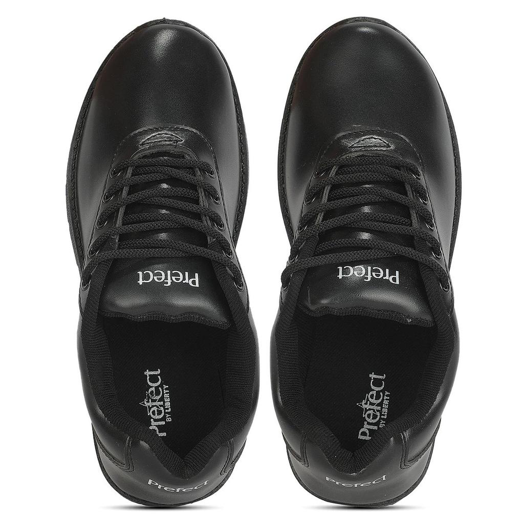 Prefect SMILEWALKE Black Lacing School Shoes For Kids By Liberty — photo 8