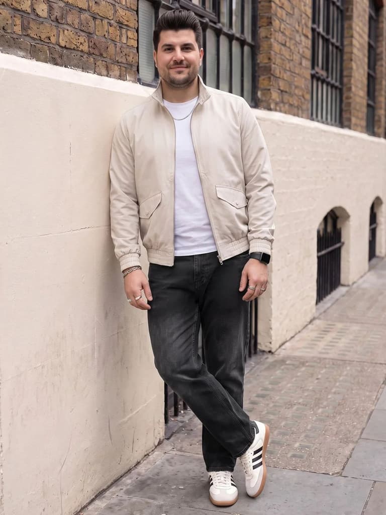 Plus Men's Black Relaxed Fit Washed Denim Jeans Non-Stretchable — photo 4