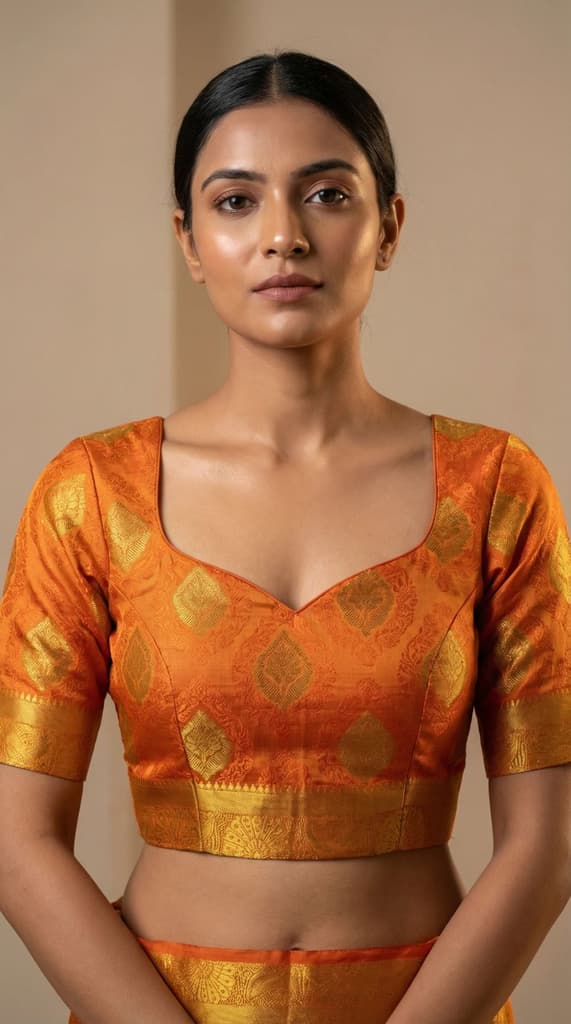 MIMOSA Women's Woven Design Kanjivaram Style Art Silk Saree with Blouse Piece - Gold ( SA00003142GDFREE ) — photo 4