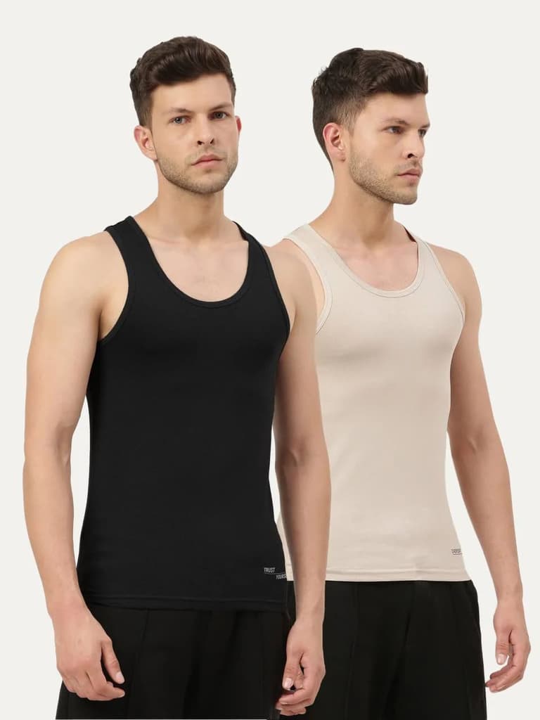 Twin Skin Organic Bamboo Vest - Comfort Fit (Pack of 2) — photo 13