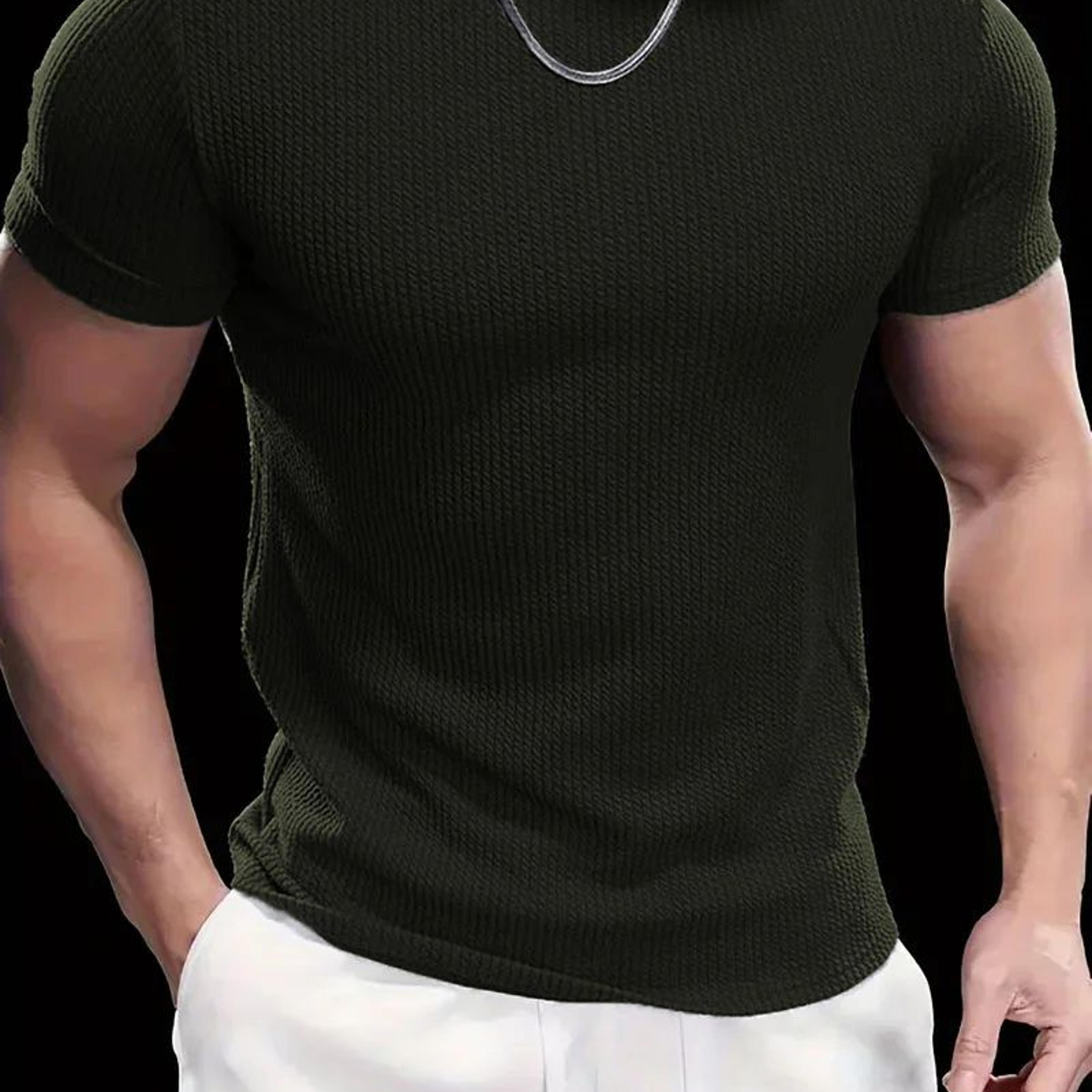 Premium Textured Round Neck T- Shirt