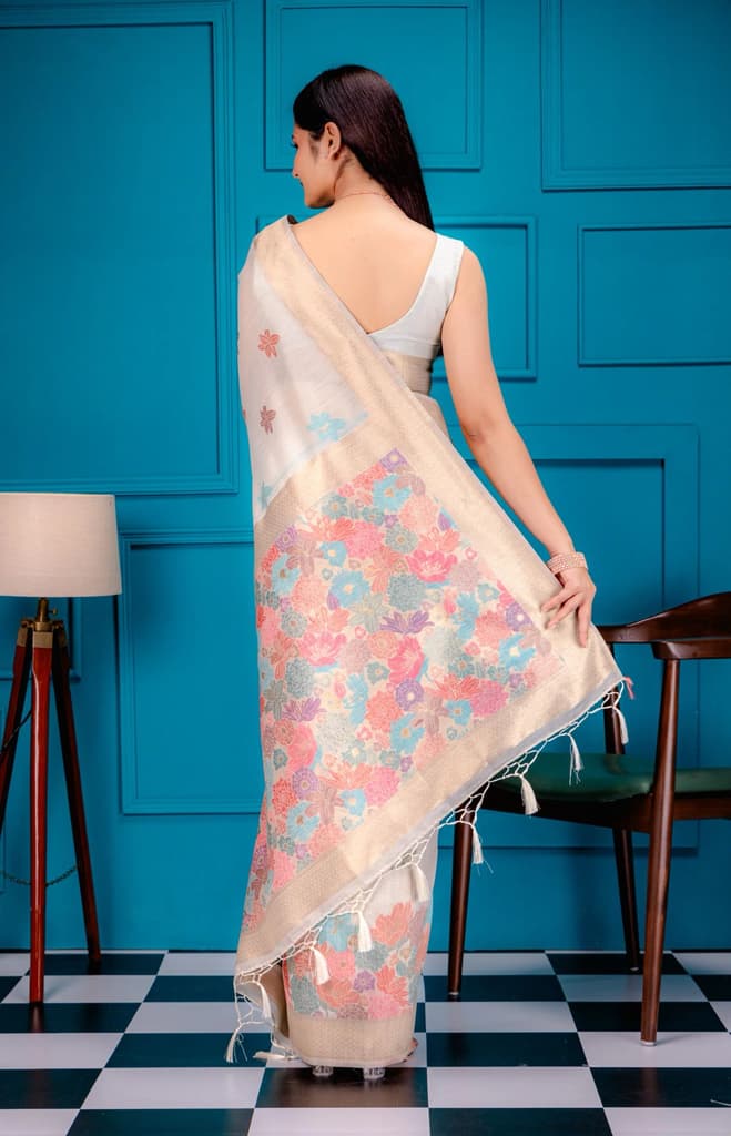 Mimosa Women's Woven Design Banarasi Style Art Silk Saree With Blouse Piece : SA00001785HWFREE — photo 6