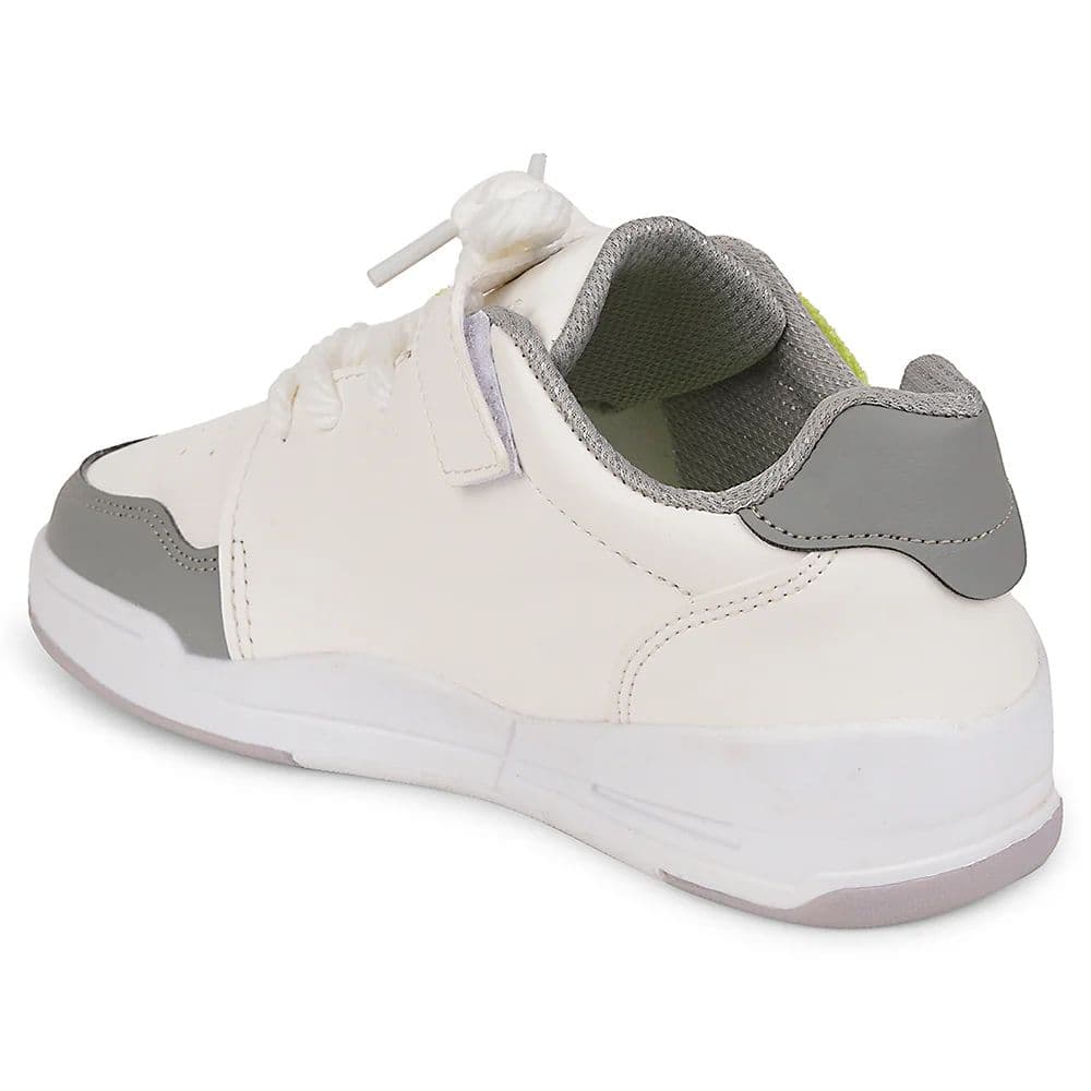 Leap7x Grey Casual Lacing Sneakers For Kids ENVY-2 By Liberty — photo 4