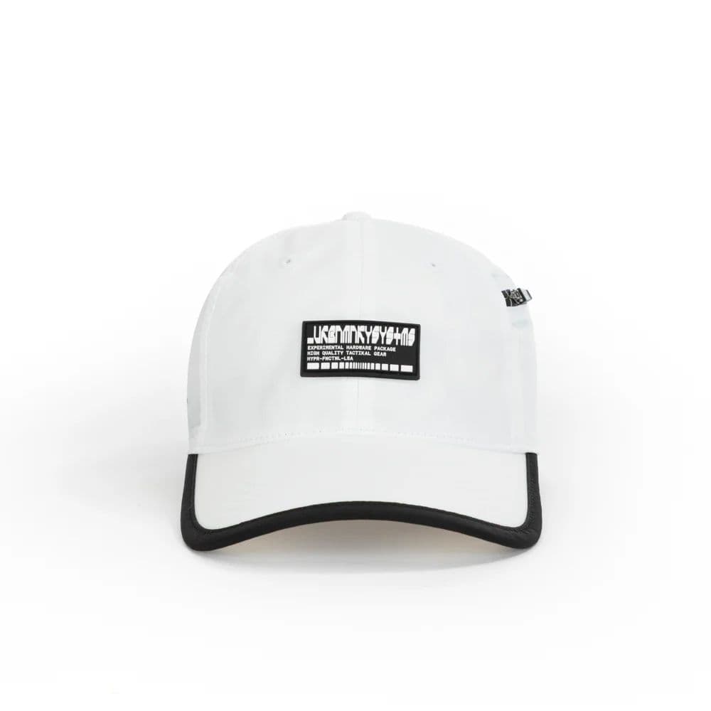 Foldable outdoor baseball cap with pocket // white