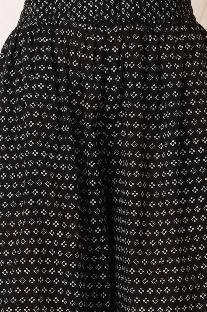 Black Bandhani Printed Pure Cotton Kurta, Pants and Dupatta Set — photo 8