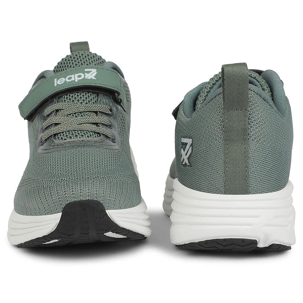 LEAP7X Olive Green Sports Non Lacing Walking Shoes for Kids COVER-04 by Liberty — photo 6