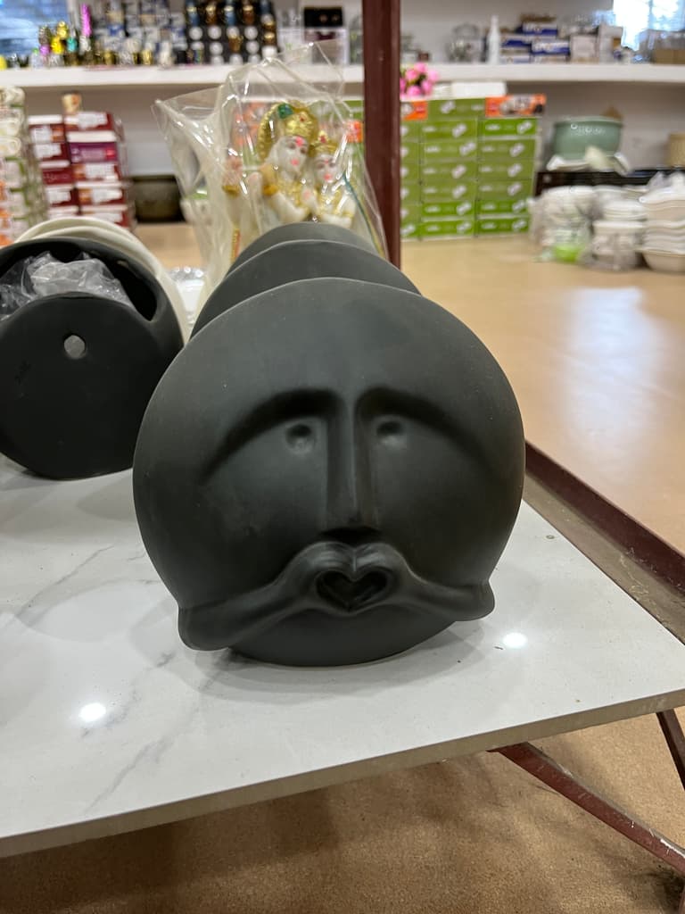 Black Face Mask | Mask | Ceramic | Black