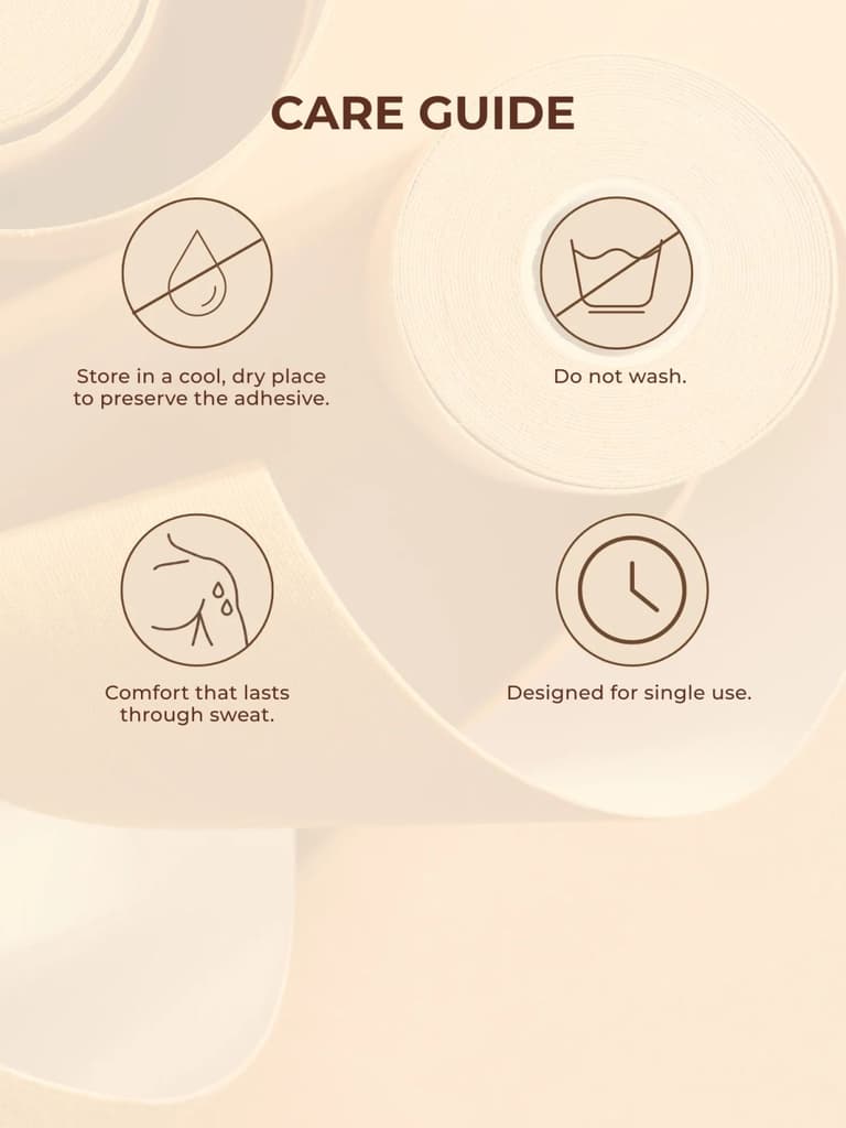 Body Tape for Women – Fabric-Friendly, Invisible Double Sided Tape, Skin-Safe Adhesive, Dispenser, Clothing Tape for Saree Draping, Neckline & Lehenga India — photo 8