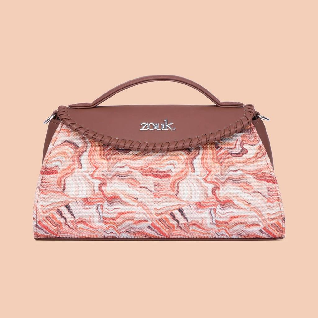 Saisha Sling Bag Nicobar Coral & Zoe Sling Bag Royal Indian Peacock Motif Combo — photo 6