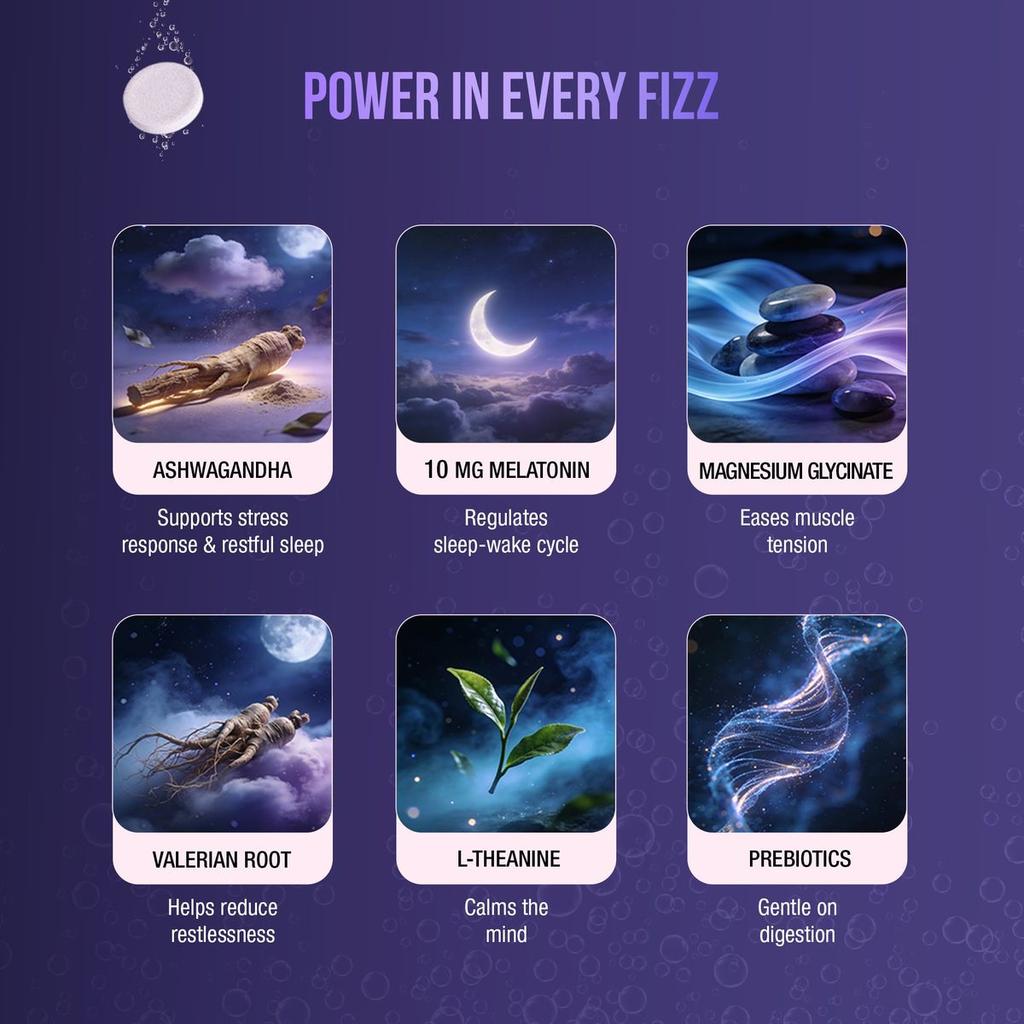 Snoozewell Melatonin Effervescent Tablets Promotes Relaxation