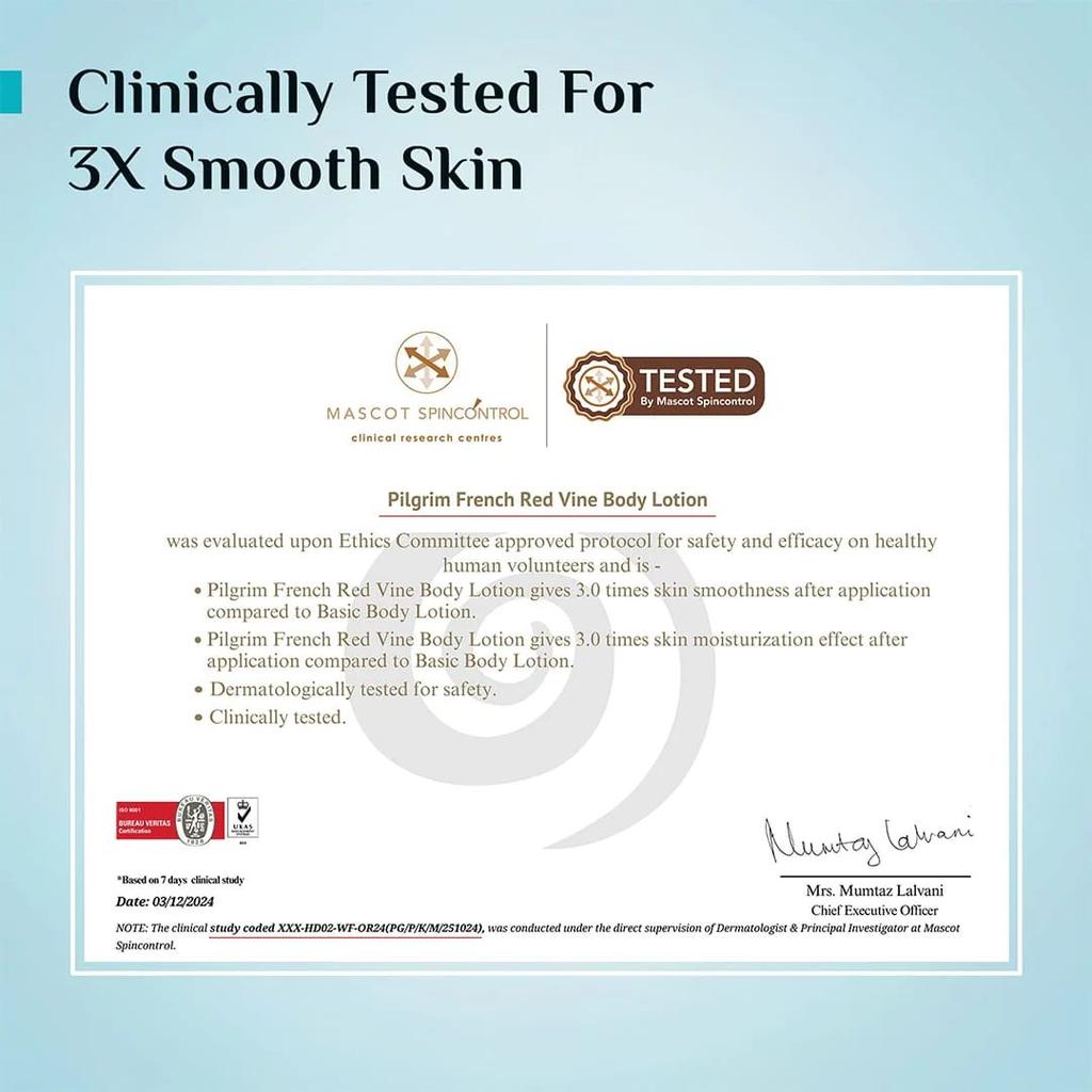 French Red Vine & Hyaluronic Acid Ultra-Smooth Body Lotion - 600ml