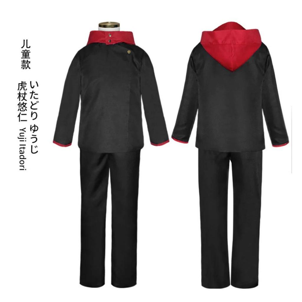 Itadori Yuji Role-Playing Uniform | Yuji Cosplay Costume — Yuji Costume - Black / Large