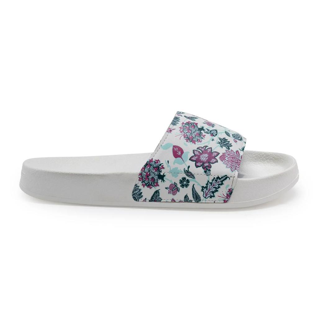 Womens Sliders in White | Casual Pool Sliders — photo 2