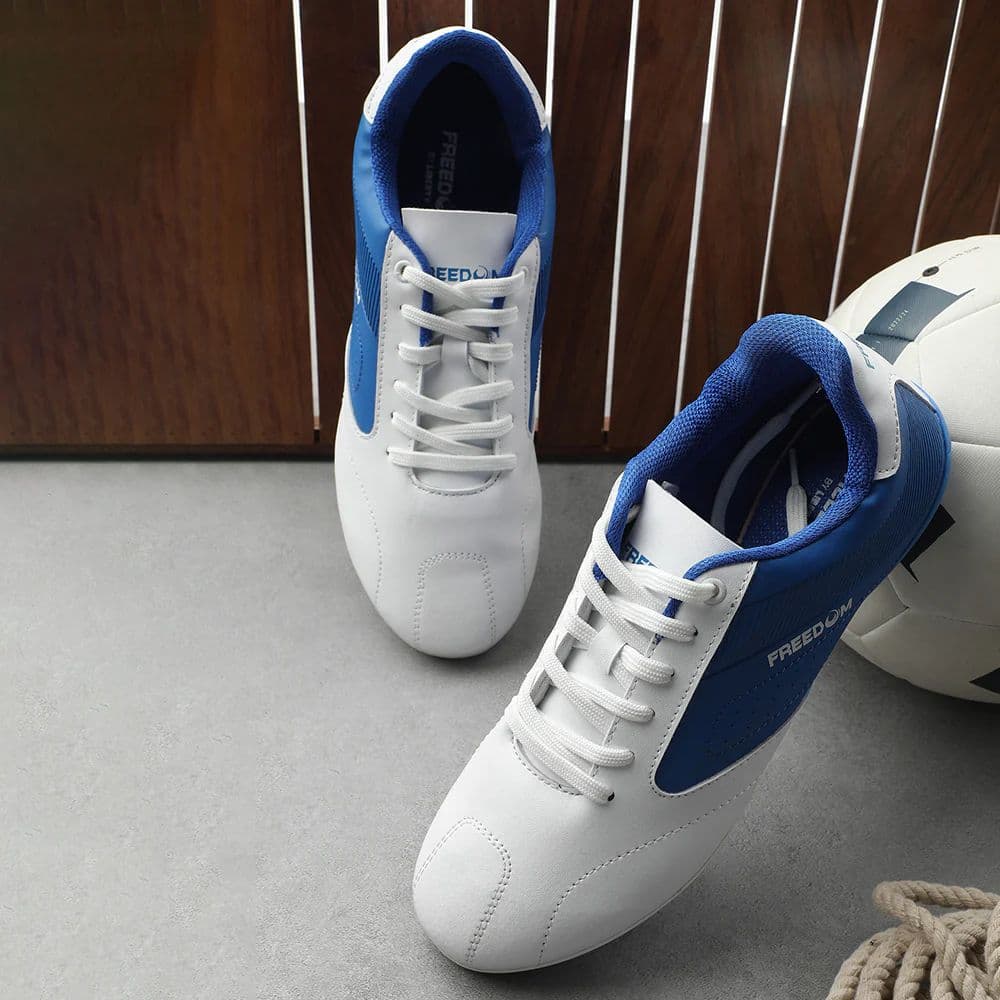 Freedom White Sports Lacing Football Shoes For Men HUFF By Liberty — photo 4