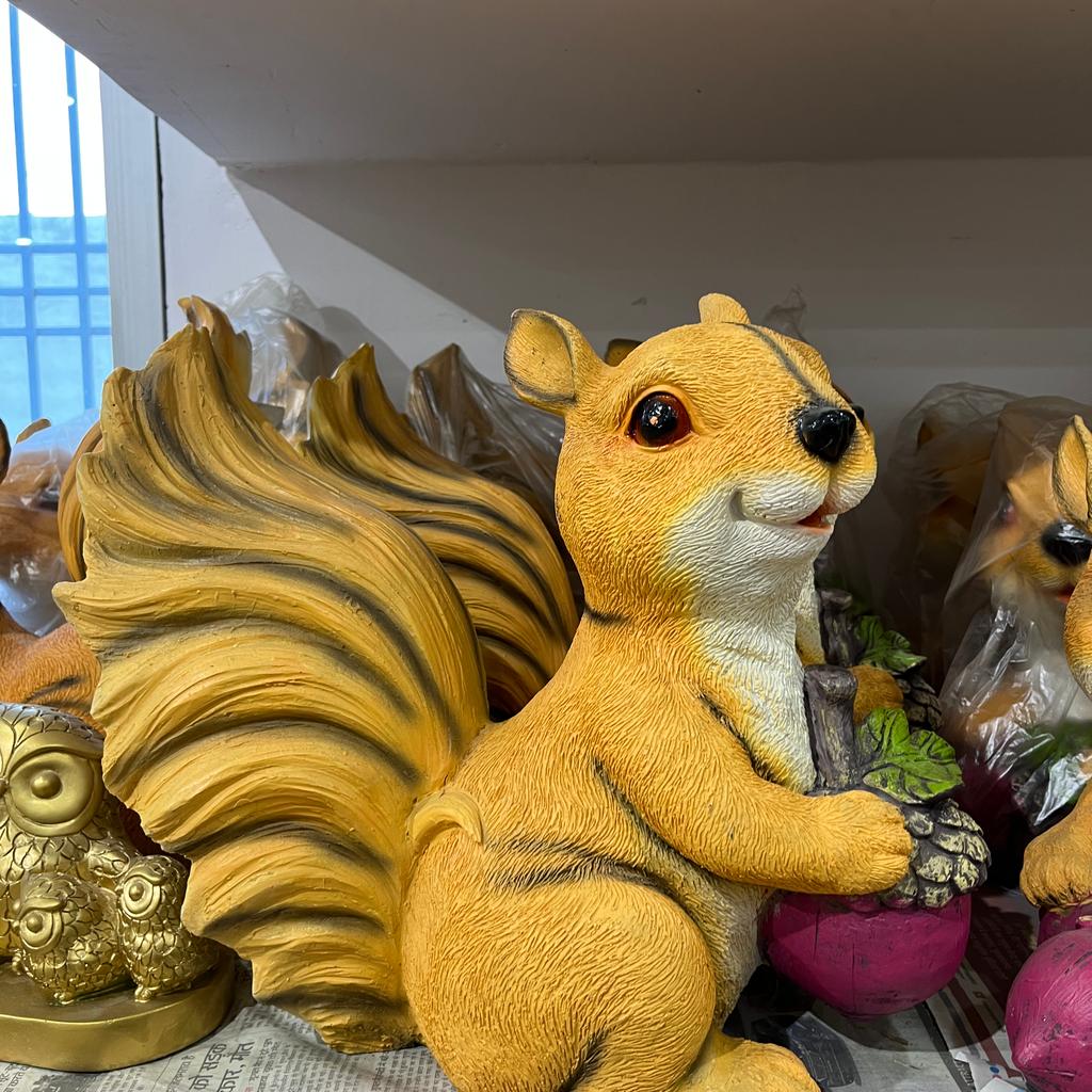 Yellow and Brown Stuffed Squirrel | Stuffed Animal | Plush | Yellow and Brown