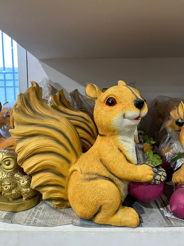 Yellow and Brown Stuffed Squirrel | Stuffed Animal | Plush | Yellow and Brown