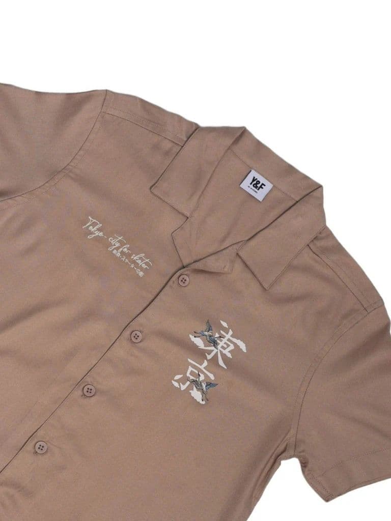 Y&F Kids Boys Taupe Printed Shirt — photo 5