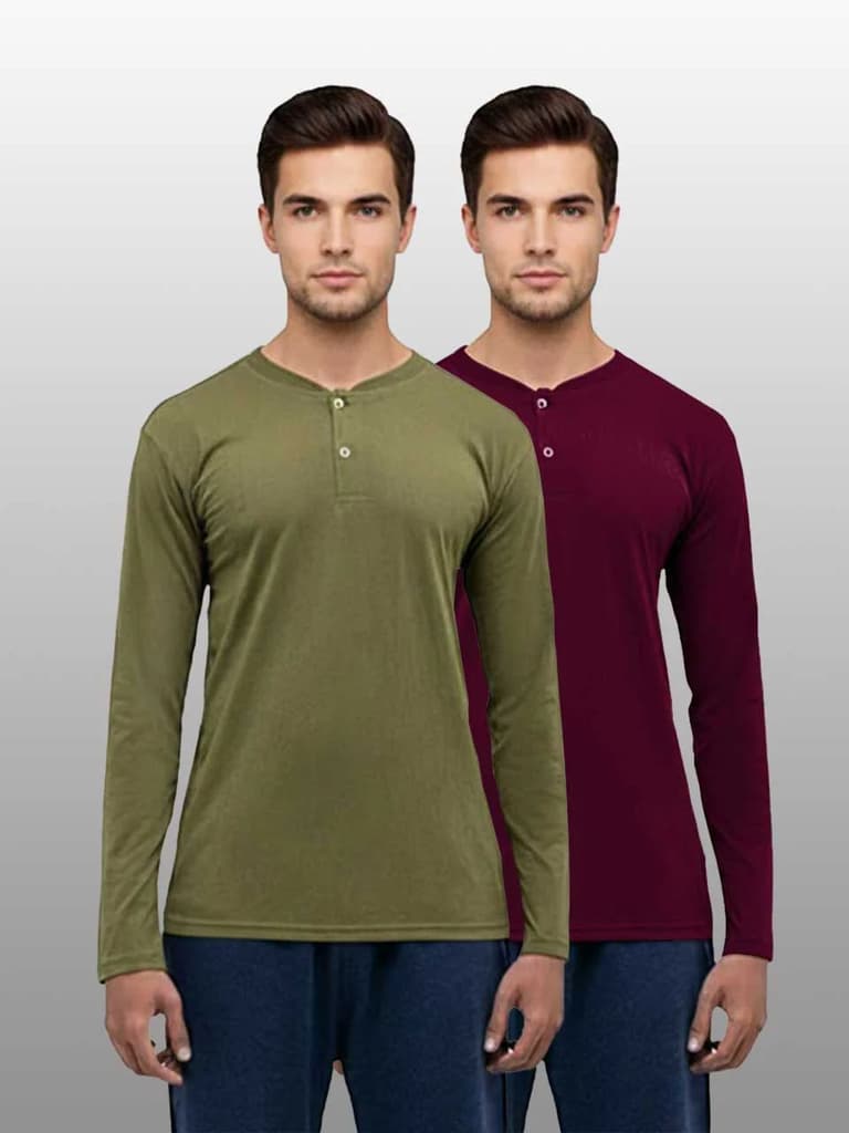 Men's Henley T-shirt Fullsleeve | Freecultr — photo 10